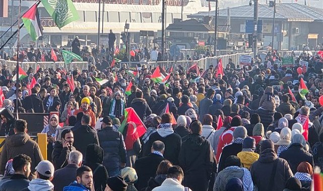 Binlerce vatandaş, Gazze'ye destek yürüyüşüne katıldı
