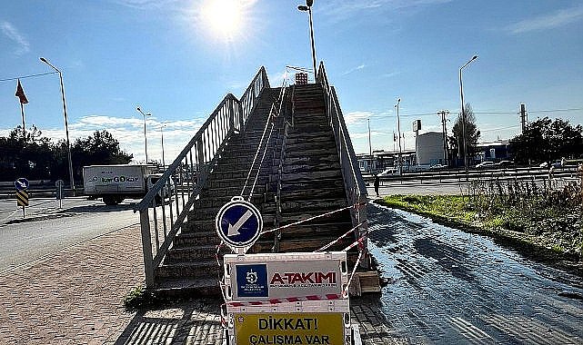 Büyükşehir'den Gebze'de üst geçit tadilatı