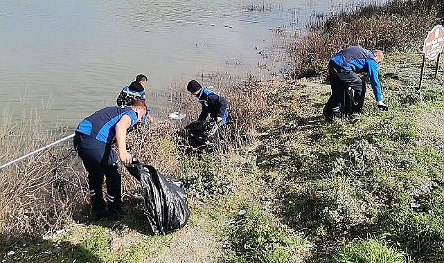 Büyükşehir'den Ula Göleti'nde Kapsamlı Çevre Temizliği