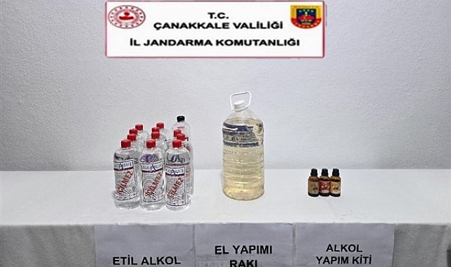 Çanakkale'de kaçak alkol operasyonu