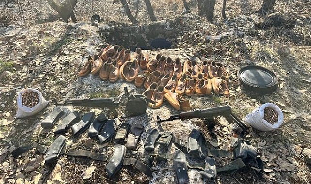 Dibek Mahallesi kırsalında gömülü halde silah ve mühimmat bulundu