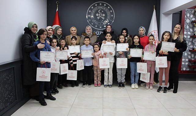 Düzce Yetenek Taraması Koordinasyon şampiyonlarından, İl Müdürü Yazıcı'ya ziyaret