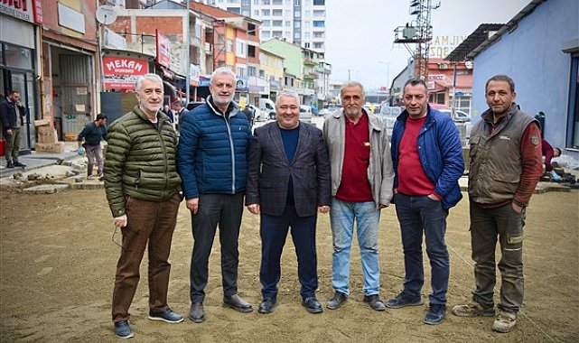 Giresun'da Ali Usta Caddesi’nde kapsamlı yenileme çalışmaları sürdürülüyor