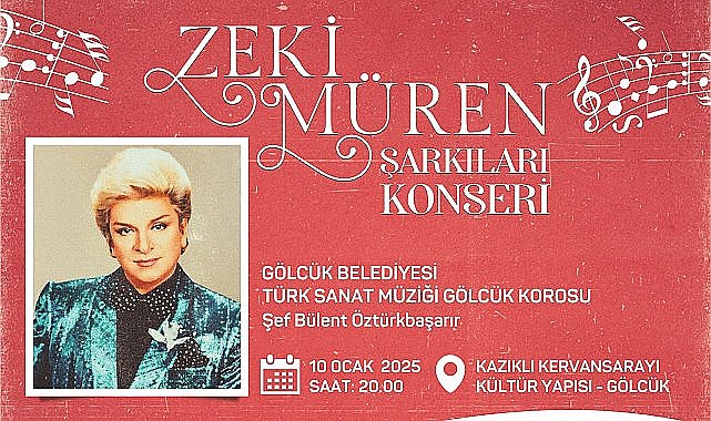 Gölcük Belediyesi, Türk müziğinin efsane ismi Zeki Müren'i anmak üzere özel bir gece düzenleyecek.
