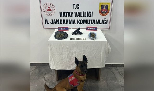 Hatay’da uyuşturucu ve ruhsatsız tabanca ele geçirildi