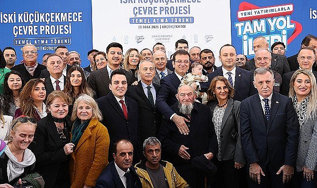 İBB başkanı imamoğlu'nun katılımıyla küçükçekmece çevre projesi'nin temeli atıldı