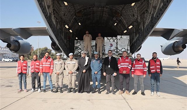 Katar’a ait yardım uçağı Şam’a ulaştı