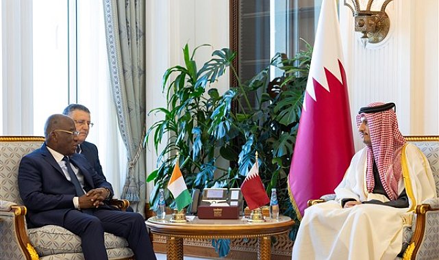 Katar Dışişleri Bakanı Al Sani, Fildişi Sahili Dışişleri Bakanı Houadja ile görüştü