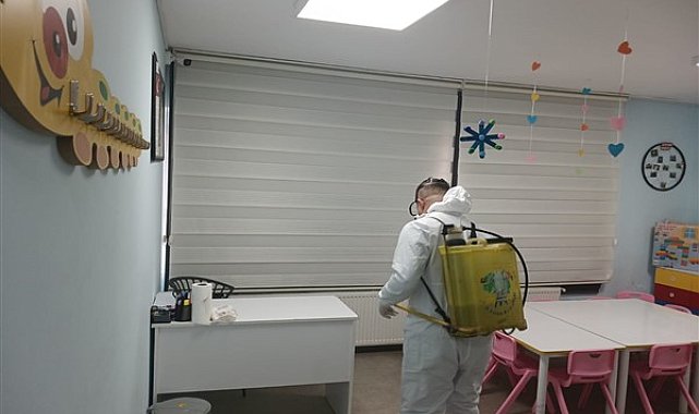 Mamak Belediyesi, kreş ve gündüz bakımevlerini ara tatilde dezenfekte etti