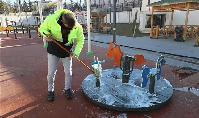 Mardin'de çocuk oyun alanları temizlendi