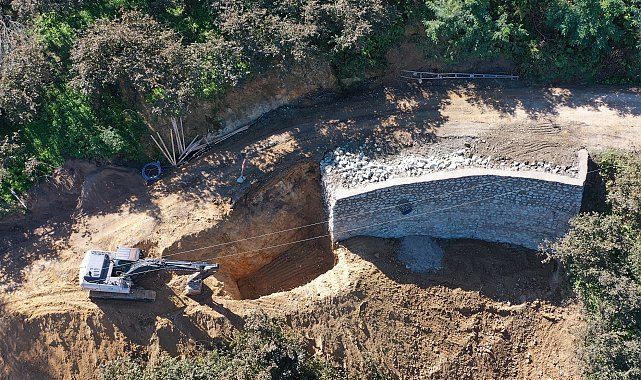 Ordu Büyükşehir Belediyesi, 185 bin 799 metreküp taş ve perde duvar inşa etti