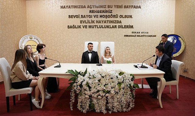 Osmangazi’de 1 yılda 6 bin 636 nikah kıyıldı