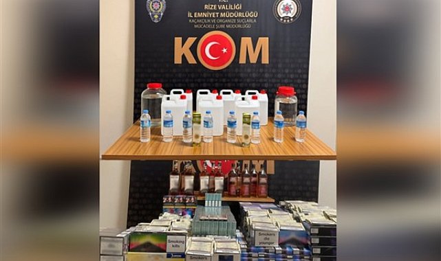 Rize Emniyet Müdürlüğü tarafından kaçakçılıkla mücadele kapsamında operasyonlar sürüyor