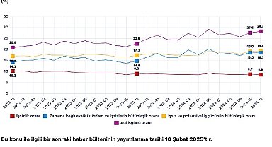 Tüik: Mevsim etkisinden arındırılmış işsizlik oranı %8,6 seviyesinde gerçekleşti