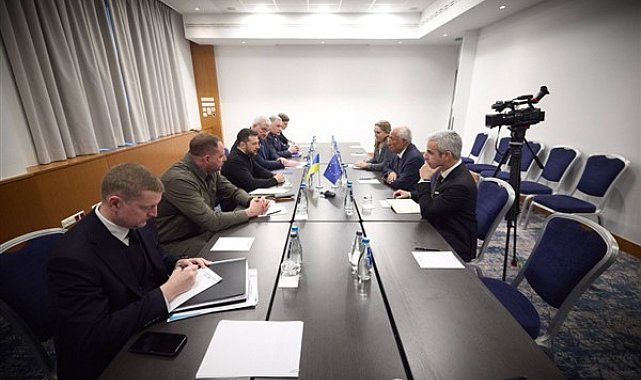 Ukrayna Devlet Başkanı Zelenski, Avrupa Konseyi Başkanı Costa ile görüştü
