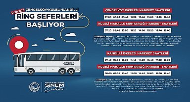 Üsküdar'da çengelköy - kuleli - kandilli ring seferleri başlıyor