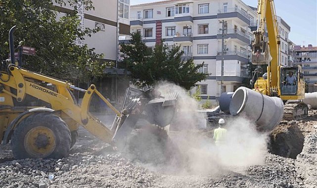 Yenikent'e 4,5 kilometre yağmur suyu hattı yapılıyor