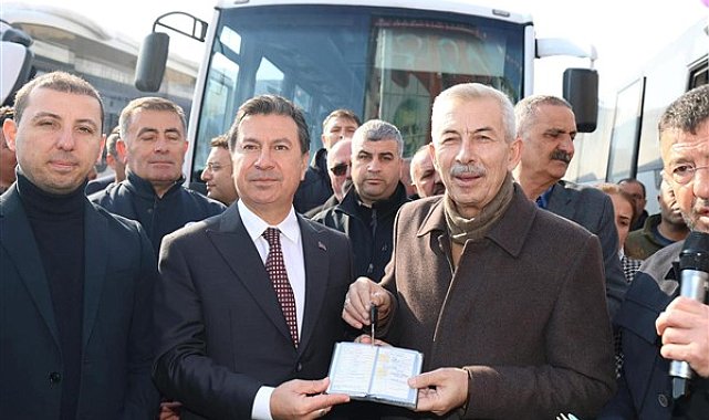 Başkan Aras, hibe edilen otobüslerin teslim törenine katıldı