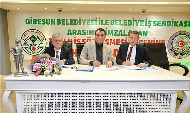 Giresun Belediyesi’nde 45 kadrolu işçi için toplu iş sözleşmesi imzalandı