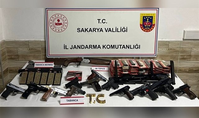 Sakarya'da 13 ruhsatsız tabanca ele geçirildi