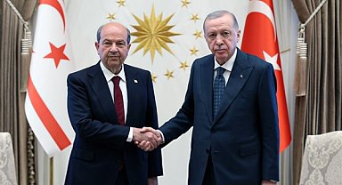 Cumhurbaşkanı Erdoğan, KKTC Cumhurbaşkanı Tatar ile buluştu