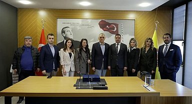 Hatay TSO Başkanı Çinçin, TÜMGİŞ heyetiyle bir araya geldi