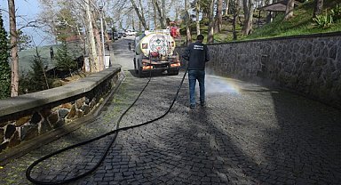 Kalenin giriş ve çıkış yolları yıkandı