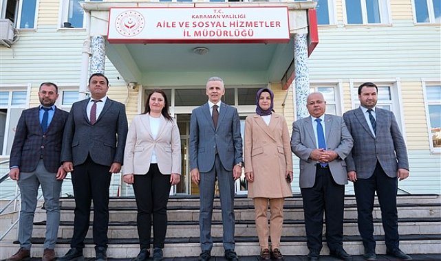 Karaman Valisi Çiçekli, Aile ve Sosyal Hizmetler İl Müdürlüğünü ziyaret etti