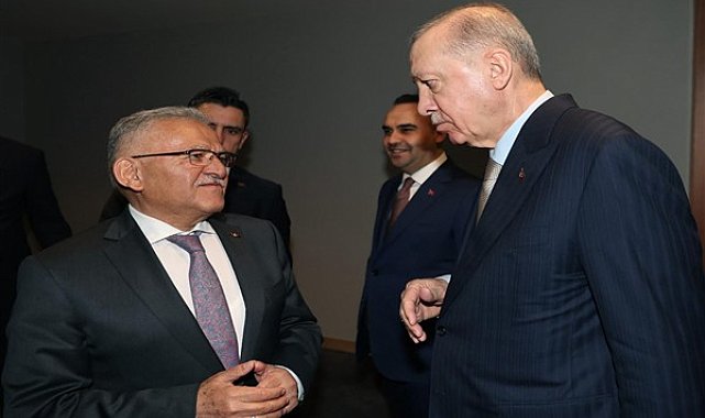 Kayseri Büyükşehir Belediye Başkanı Büyükkılıç, Cumhurbaşkanı Erdoğan ile bir araya geldi