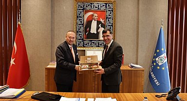 Başkan Yalım ve Kahveci bir araya geldi