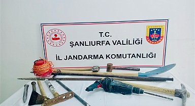 Ceylanpınar'da izinsiz kazı yaptığı belirlenen 3 şüpheli yakalandı