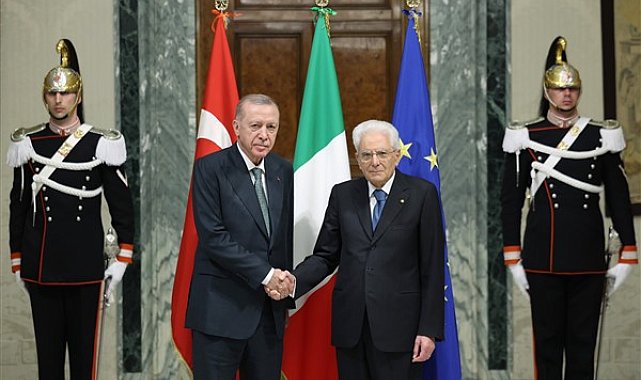 Cumhurbaşkanı Erdoğan, İtalya Cumhurbaşkanı Mattarella ile bir araya geldi