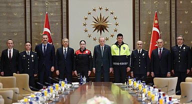 Cumhurbaşkanı Erdoğan, Türk Polis Teşkilatı heyetini kabul etti