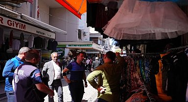 Düzce'de kaldırımları işgal eden esnaflara yönelik uyarı yapıldı
