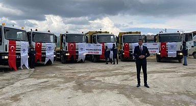 Haymana'da yeni çöp kamyonları filoya katıldı