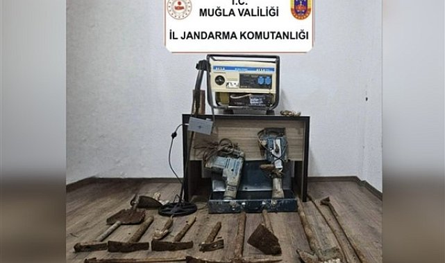 Muğla'da kaçak kazı operasyonu: 5 tutuklama
