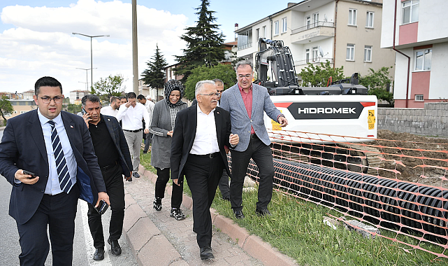 Başkan Büyükkılıç, Hacılar’daki altyapı yatırımını inceledi