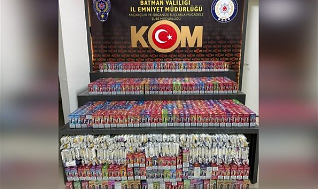 Batman'da 2 bin 100 adet kaçak elektronik sigara ele geçirildi