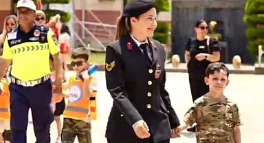 Anaokulu öğrencilerinden, İskenderun İlçe Jandarma Komutanlığı’na ziyaret