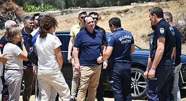 Başkan Dutlulu, Akhisar’daki yangın bölgesinde incelemelerde bulundu