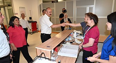 Batman Valisi Canalp, görev başındaki personeli ziyaret etti