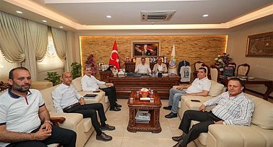 Hatay Valisi Masatlı, RTSO Başkanlığını ziyaret etti
