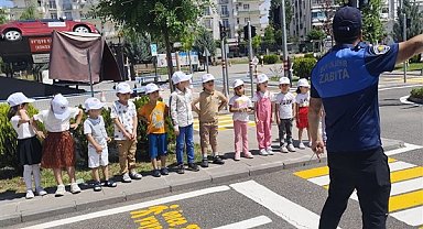 Kayapınar'da çocuklara trafik eğitimi