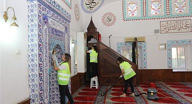 Muğla’da Kurban Bayram öncesi cami temizliği yapıldı