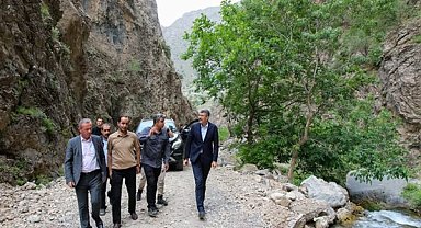 Vali Çelik, Oledir Yayla Yolu’nda inceleme yaptı