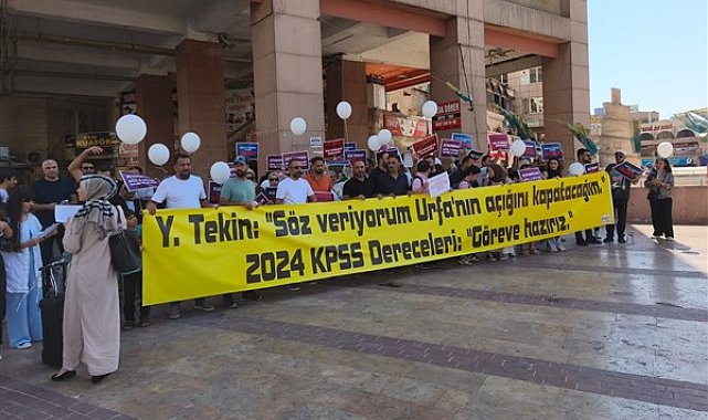 Atama bekleyen öğretmenler Şanlıurfa’da eylem yaptı