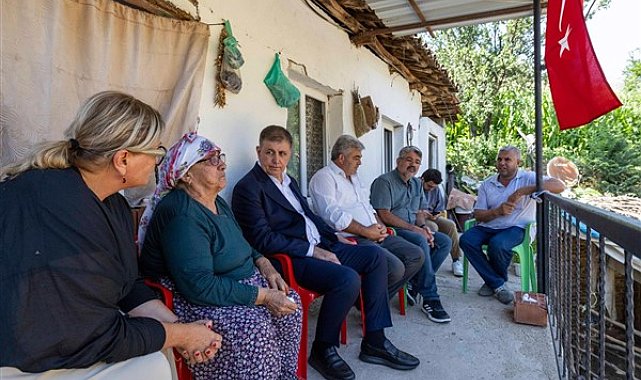 Başkan Tugay’dan yangında vefat eden Şahin’in aile evine taziye ziyareti