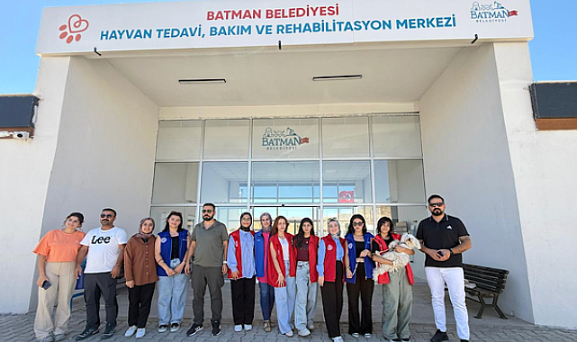 Batman Sağlık Mahallesi Gençlik Ofisi liderleri ve gönüllülerden hayvan barınağı ziyareti