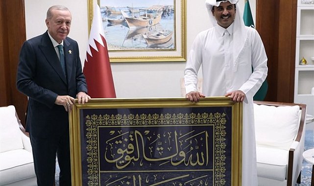Cumhurbaşkanı Erdoğan, Katar Emiri Şeyh Al Thani ile görüştü