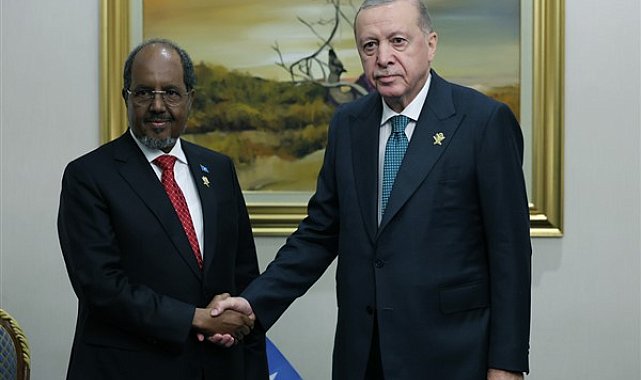Cumhurbaşkanı Erdoğan, Somali Cumhurbaşkanı Mahmud ile bir araya geldi